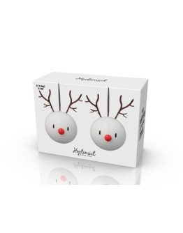 HOPTIMIST - Reindeer Ornament - Set van 2 stuks - White HOPTIMIST - Reindeer Ornament - Set van 2 stuks - White