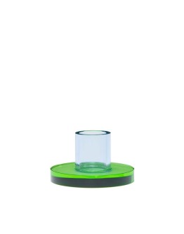 HÜBSCH - Astra Candleholder Small Blue/Green