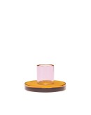 HÜBSCH - Astra Candleholder Small Pink/Orange