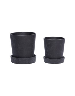 HÜBSCH - Podium Pots Small Black (per stuk)