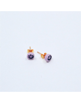 IMRUBY - Oorbellen set Alice - Smiley lila