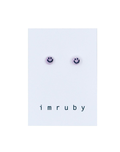 IMRUBY - Oorbellen set Alice - Smiley lila IMRUBY - Oorbellen set Alice - Smiley lila