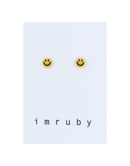 IMRUBY - Oorbellen set Pepper - Smiley geel