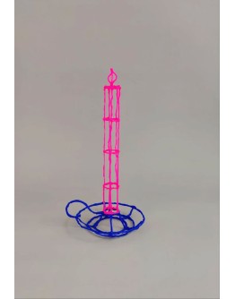 IRIS LUCIA - Candleholder - Blue & pink