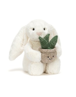 JELLYCAT - Cream Bunny with Plant