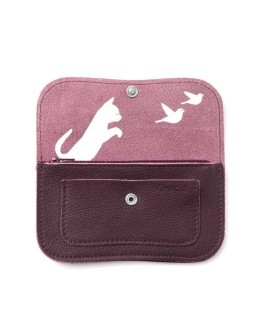 KEECIE - Portemonnee - Cat Chase Medium, Aubergine