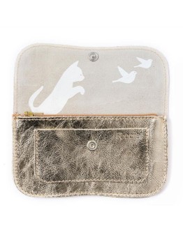 KEECIE - Portemonnee - Cat Chase Medium - Gold