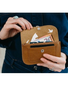 KEECIE - Portemonnee - Cat Chase Small - Cognac used