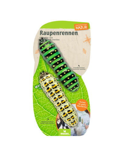 MOSES - Expeditie natuur - 2 rennende rupsen op kaart MOSES - Expeditie natuur - 2 rennende rupsen op kaart