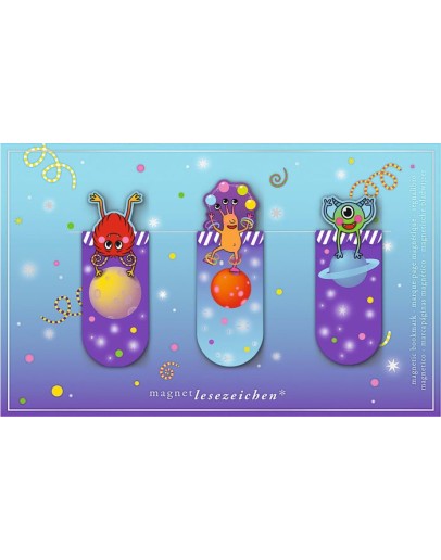 MOSES - Magnetische boekenlegger monster set van 3