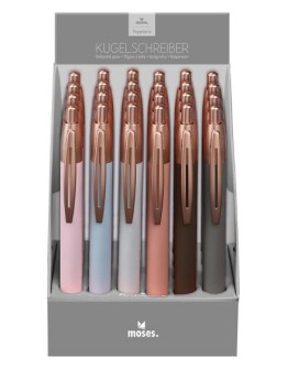 MOSES - Balpen rosé goud - 6 assorti