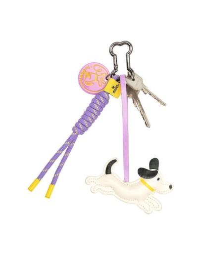MOSES - Dog lover sleutelhanger kunstleer - Wit