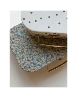 KONGES SLOJD - 2 pack Suitcase - Grey dot / Mid summer