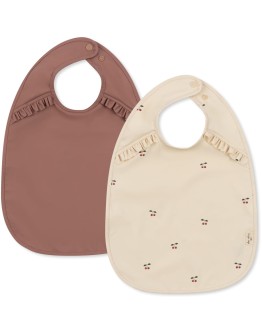KONGES SLOJD - Dinner bib - Cherry/Burlwood - 2 pack