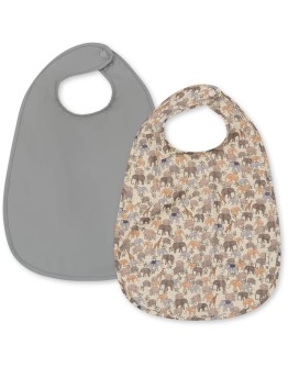 KONGES SLOJD - Dinner bib - Safari/high rise - 2 pack