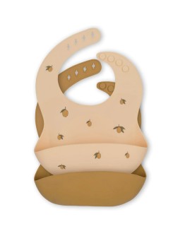 KONGES SLOJD - Silicone bib - basic almond - 1 piece