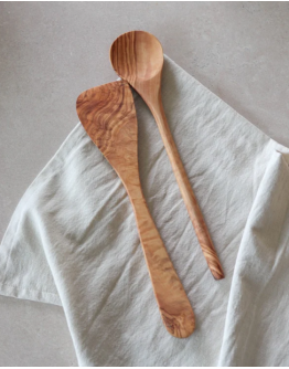 LEEFF - Olivewood Kitchen Spoons Ollie, set of 2