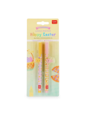 LEGAMI - Set of 2 Gel Pens with Animal Decoration - Lovely Friends - Hoppy Easter