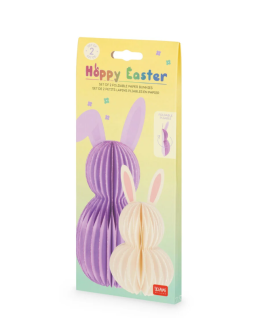 LEGAMI - Set of 2 Foldable Paper Bunnies - Hoppy Easter