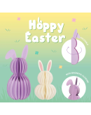 LEGAMI - Set of 2 Foldable Paper Bunnies - Hoppy Easter