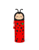 LEGAMI - Pencil Case 2 in 1 soft silicone - Kawaii - Ladybug "Get Lucky"