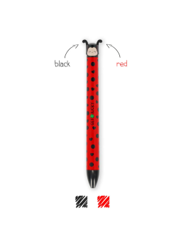 LEGAMI - Two Colour Ballpoint Pen - Click&Clack - Ladybug