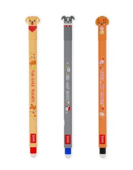 LEGAMI - Set of Three Erasable Pens - Fur-ever Friends