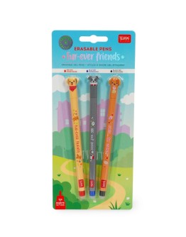 LEGAMI - Set of Three Erasable Pens - Fur-ever Friends