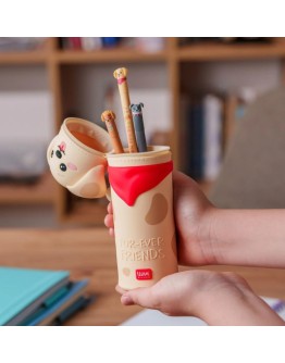 LEGAMI - Pencil Case 2 in 1 soft silicone - Kawaii - Golden