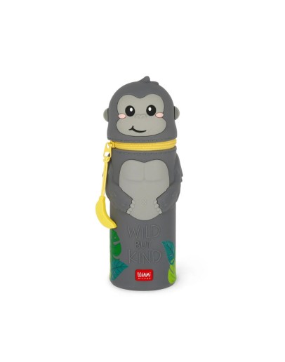 LEGAMI - Pencil Case 2 in 1 soft silicone - Kawaii - Gorilla