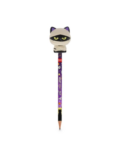 LEGAMI - Pencil with Halloween Squishy Mummy Cat "Nine Lives Later" - Squeezies LEGAMI - Pencil with Halloween Squishy Mummy Cat "Nine Lives Later" - Squeezies