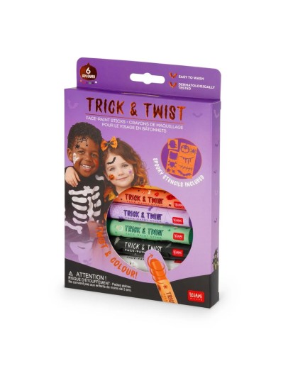 LEGAMI - Set of Six Face-Paint Sticks - Trick & Twist LEGAMI - Set of Six Face-Paint Sticks - Trick & Twist