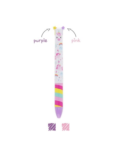 LEGAMI - Two Colour Ballpoint Pen - Click&Clack - Unicorn