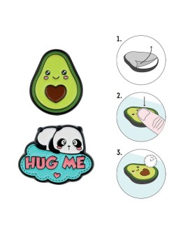 LEGAMI - Cutie - Set Of 2 Metal Stickers - Hug me