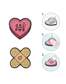 LEGAMI - Cutie - Set Of 2 Metal Stickers - GRL PWR