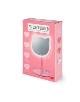 LEGAMI - Make-up Mirror with Light - You Look Purrfect!
