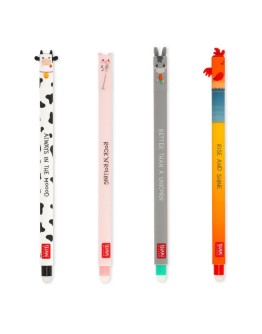 LEGAMI - Farm Sweet Farm Set of 4 Erasable Gel Pens - Erasable Pen Set