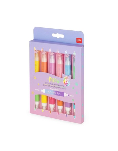 LEGAMI - Set of 6 Dual-Tip Highlighters