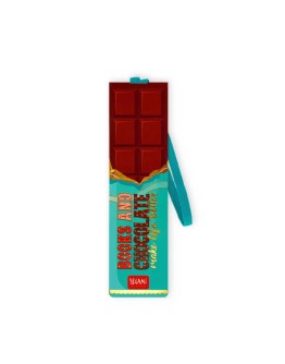 LEGAMI - Bookmark With Elastic Band - Books and chocolate