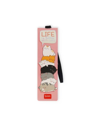 LEGAMI - Bookmark With Elastic Band - Cats