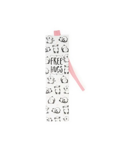 LEGAMI - Bookmark With Elastic Band - Panda hugs