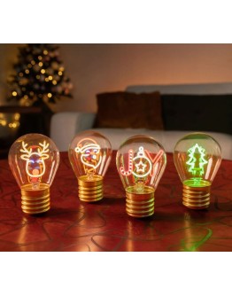 LEGAMI - Decorative Lightbulb-Shaped Table Lamp - Reindeer - Bulb Fiction