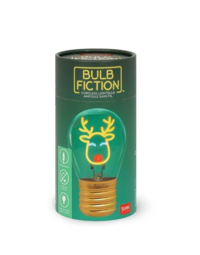 LEGAMI - Decorative Lightbulb-Shaped Table Lamp - Reindeer - Bulb Fiction