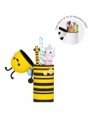 LEGAMI - Pencil Case 2 in 1 soft silicone - Kawaii - Bee