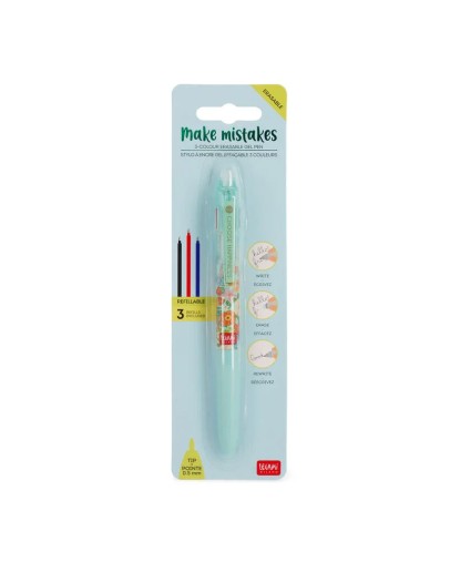 LEGAMI - 3-Colour Erasable Gel Pen Happy Flowers