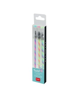 LEGAMI - Set Of 3 Multicoloured Gel Pens - Twist