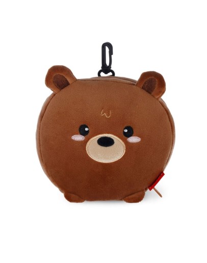 LEGAMI - Cute Travel Pillow with Sleep Mask - Teddy bear