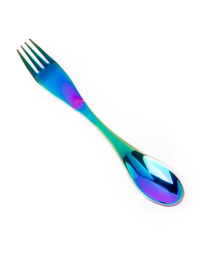 LEKKABOX - RVS Spork Rainbow - 19 cm