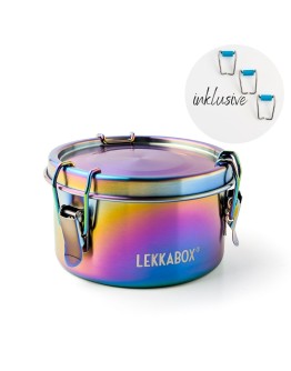 LEKKABOX - RVS Rainbow Fruitbox 400ml