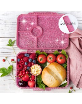LEKKABOX - Glamour Lunchbox with 4 compartments - Pink